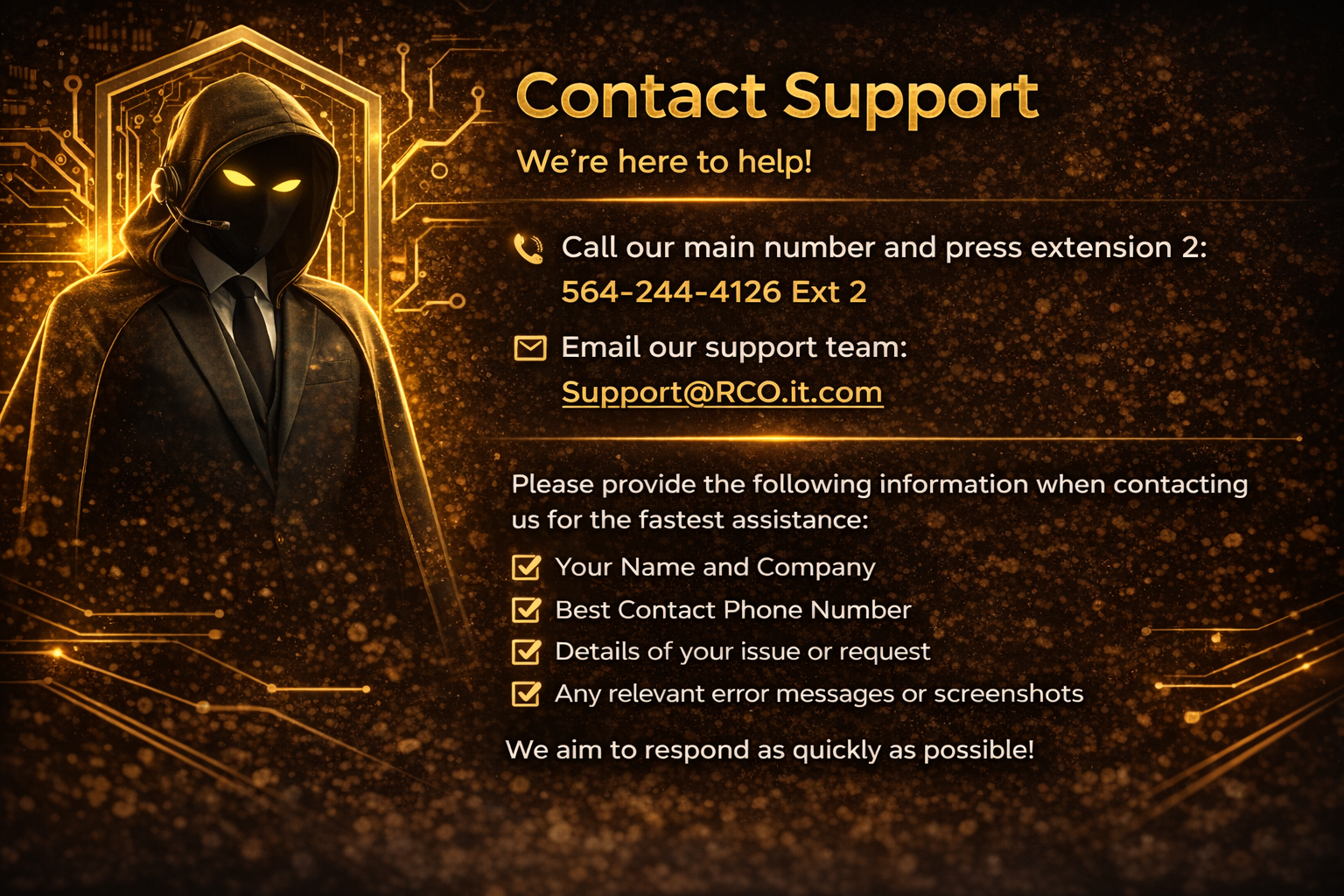 Contact ResistOps support